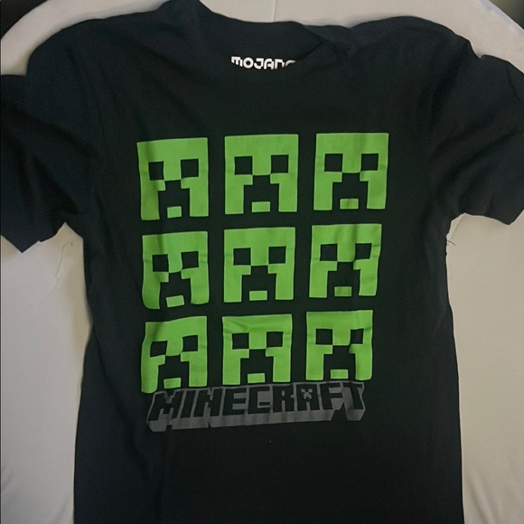 Minecraft Creeper Black T-Shirt - Picture 1 of 3